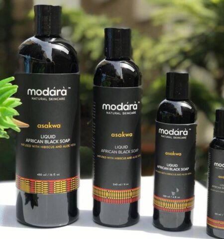 Asakwa Liquid African Black Soap with Hibiscus