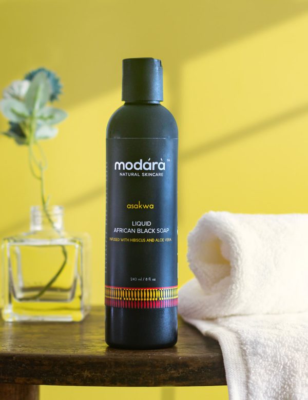 Asakwa Liquid African Black Soap with Hibiscus